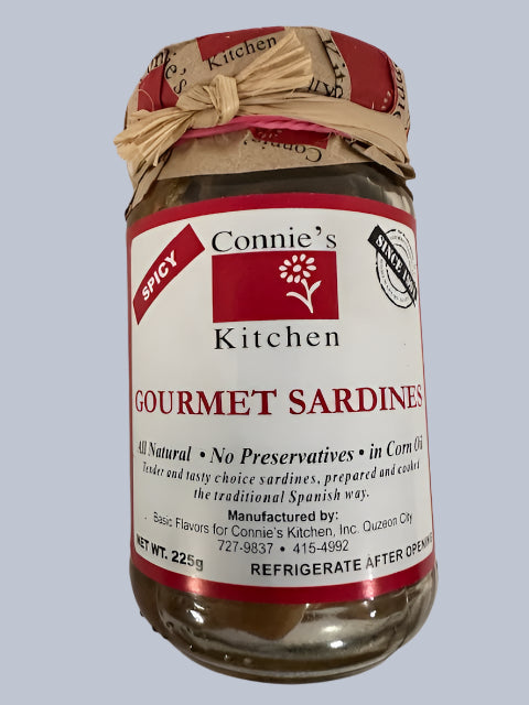 Connie's Kitchen Gourmet Sardines, Spicy, 225g