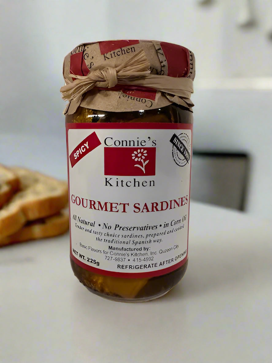 Connie's Kitchen Gourmet Sardines, Spicy, 225g