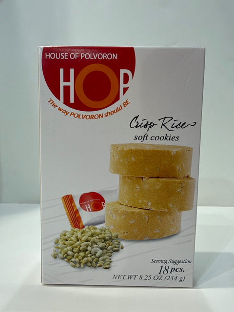 House Of Polvoron (HOP), Polvoron - Crisp Rice Soft Cookies, 234g (8.25oz), 18 pcs