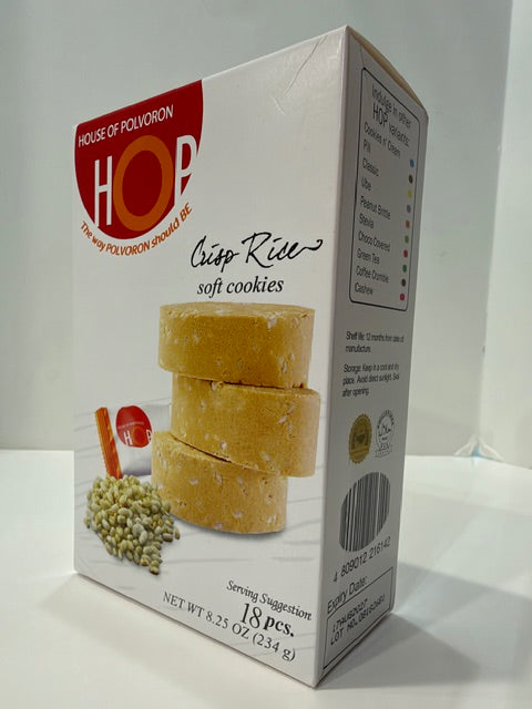 House Of Polvoron (HOP), Polvoron - Crisp Rice Soft Cookies, 234g (8.25oz), 18 pcs