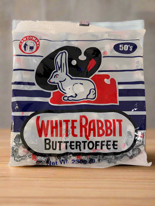 White Rabbit Butter Toffee Candy, 230g (8.1oz), approx 50 pcs